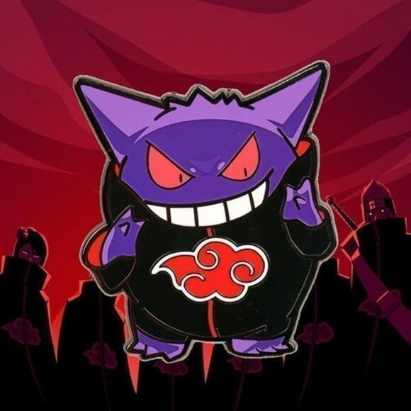 Limited Edition Naruto Akatsuki Itachi x Pokemon Gengar Enamel Pin - Collectible - Picture 2 of 6